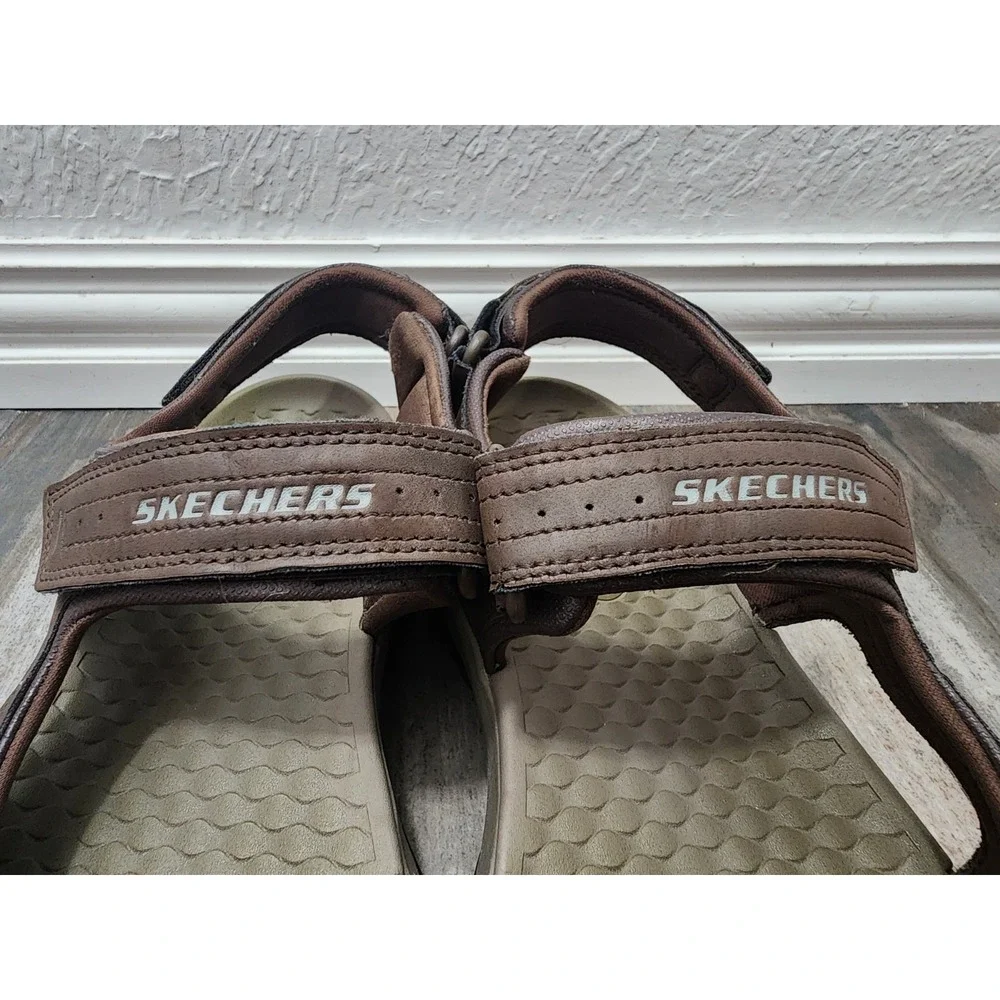 Skechers Tresmen Garo Slingback Brown Sandal Men's 12